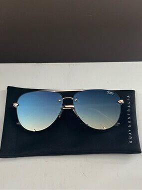 Quay High Key Aviator gold Blue/Turquoise
